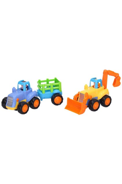 Traktor + vlek / Bagr se setrvačníkem, 16 cm, Wiky Vehicles, W110946