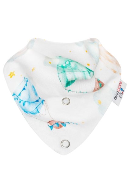 satek s kousatkem balony bily s potiskem