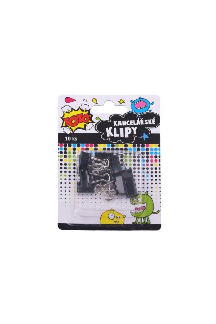Klip kancelářský 10 ks, 15 mm, TOTO, W834606