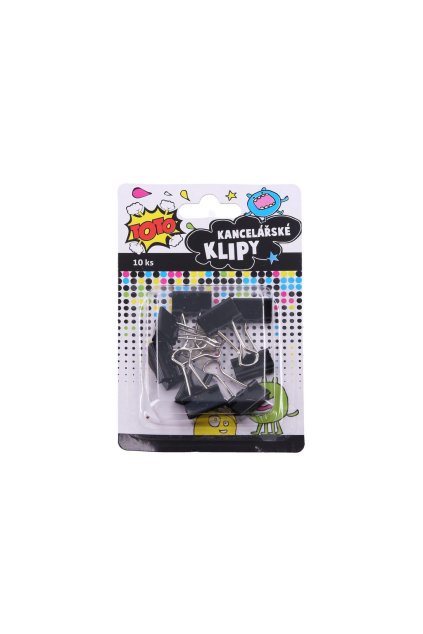 Klip kancelářský 10 ks, 19 mm, TOTO, W834607