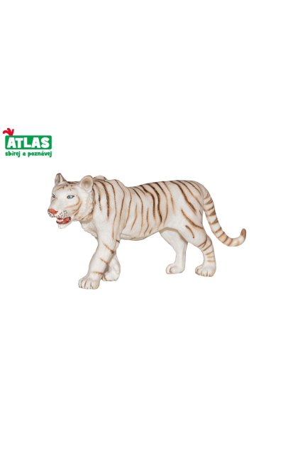 C - Figurka Tygr bílý 13cm, Atlas, W101809