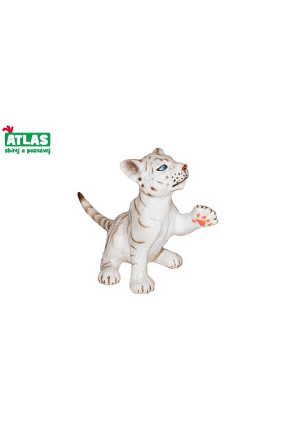 A - Figurka Tygr bílý mládě 6cm, Atlas, W101810