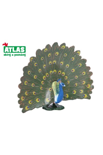 D - Figurka Páv 11,5 cm, Atlas, W001800