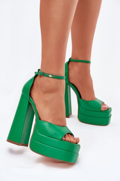 Sandály na podpatku  model 213911 Step in style (Velikost 35)