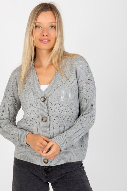Svetr na zapínání  model 175416 Rue Paris (Velikost universal)