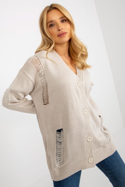 Svetr na zapínání  model 175749 Rue Paris (Velikost universal)