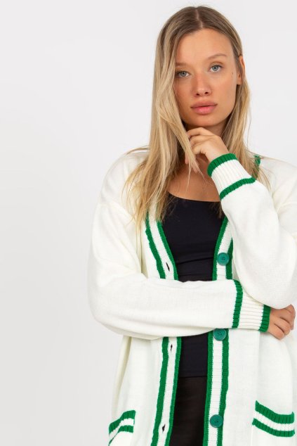 Svetr na zapínání  model 170832 Rue Paris (Velikost universal)