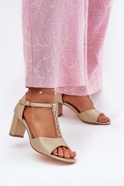 Sandály na podpatku  model 213161 Step in style (Velikost 36)
