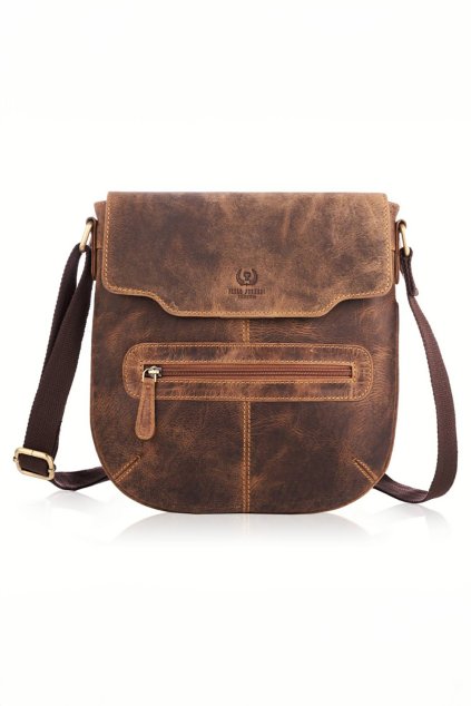 Přírodní kožená taška model 191537 Galanter (Velikost universal)