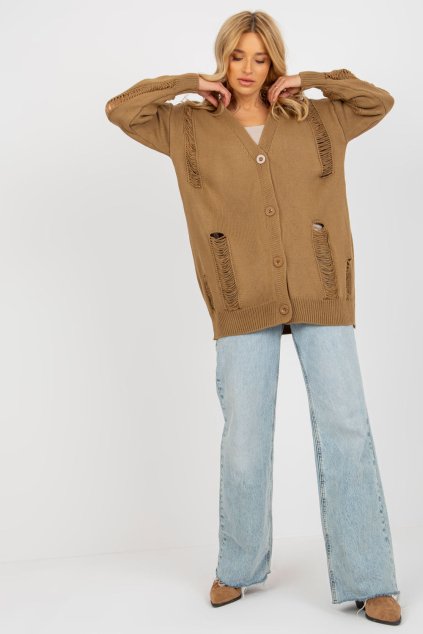 Svetr na zapínání  model 175747 Rue Paris (Velikost universal)