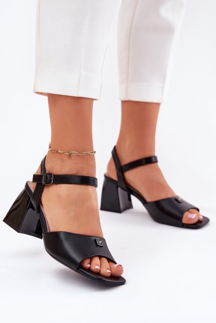 Sandály na podpatku model 213186 Step in style (Velikost 36)