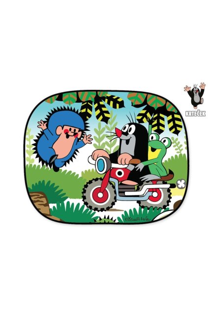 Stínítko do auta 2X Krtek a motorka, WIKY, 170809