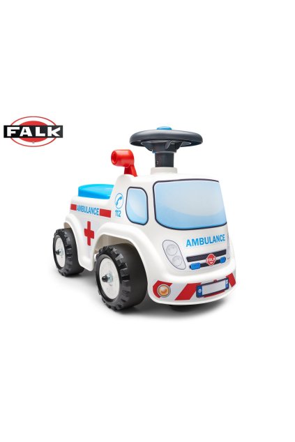 FALK Odrážedlo Ambulance s otevíracím sedadlem a klaksonem na volantu, Falk, W012712