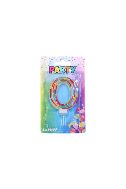 Párty svíčka číslo 0 Čárky, W017546