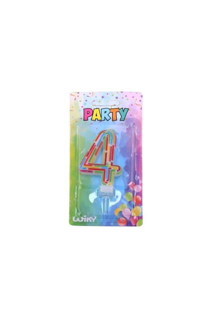 Párty svíčka číslo 4 Čárky, W017550