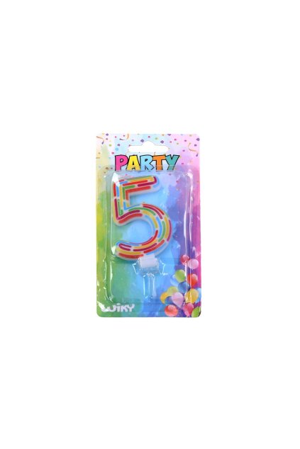 Párty svíčka číslo 5 Čárky, W017551
