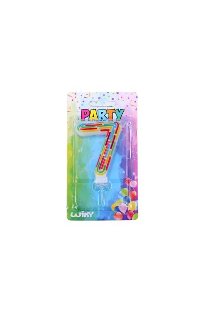 Párty svíčka číslo 7 Čárky, W017553