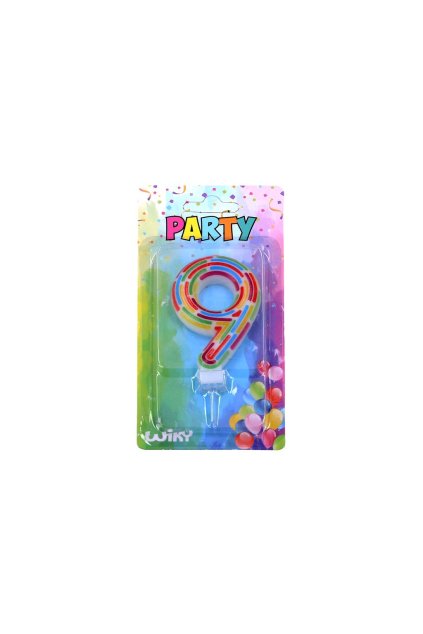 Párty svíčka číslo 9 Čárky, W017555