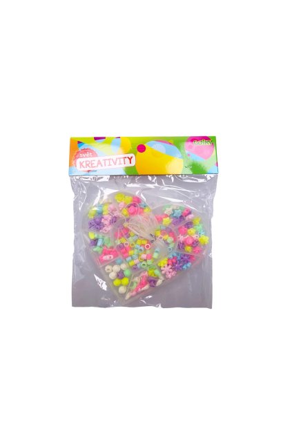 Korálky set 55g - Srdce, Wiky, W019364
