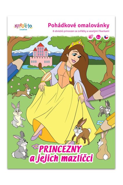 Princezny a její mazlíčci omalovánka A5, Kresli.to, W031846