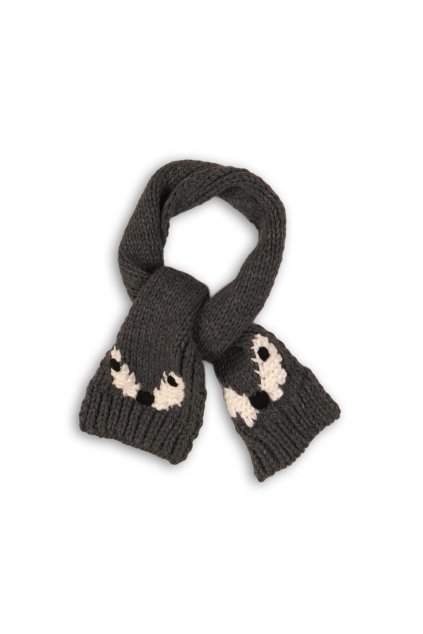 Šála zimní pletená, Minoti, LIMIT 22, šedá - 12-24m
