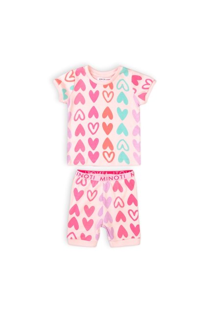 Pyžamo dívčí krátké, Minoti, TG PYJ 7, růžová - 80/86