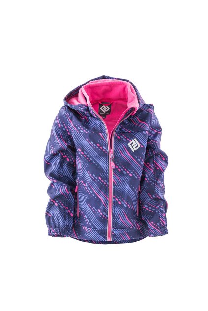 bunda softshellová dívčí s kapucí, Pidilidi, PD1102-01, růžová - 116