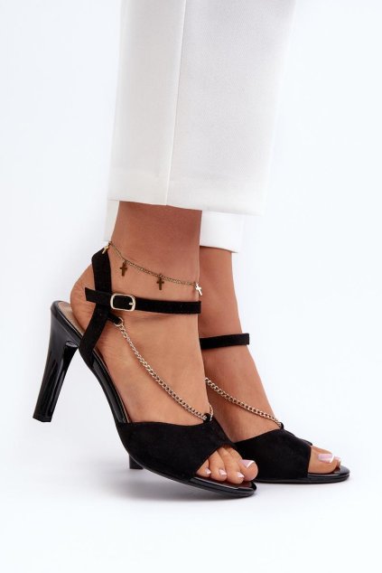 Sandály na podpatku model 197093 Step in style (Velikost 36)