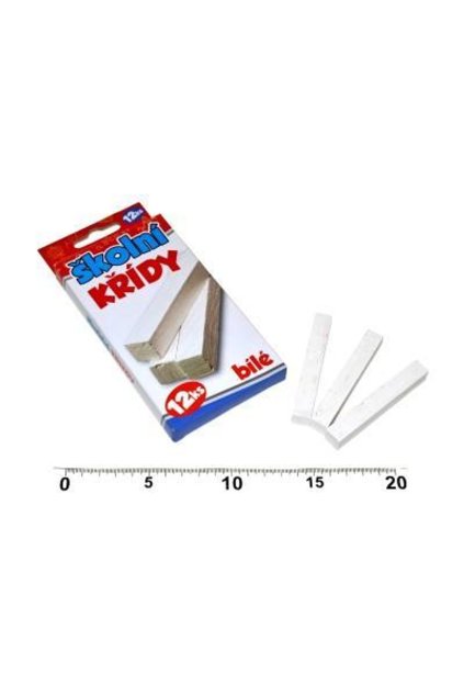 Křídy školní bílé 12 ks, WIKY, 881610