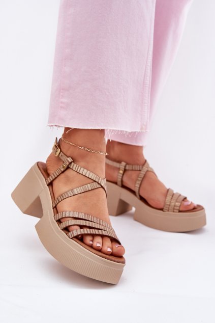 Sandály na podpatku  model 214994 Step in style (Velikost 37)