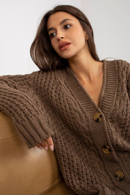 Svetr na zapínání  model 170764 Rue Paris (Velikost universal)