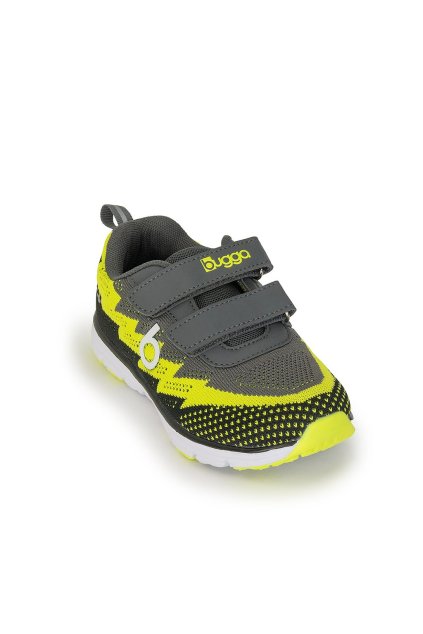 Dětské lehké sportovní tenisky BUGGA HONE Gray/Yellow/Black - 28