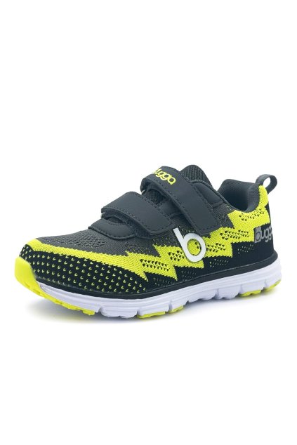 Dětské lehké sportovní tenisky BUGGA HONE Gray/Yellow/Black - 32