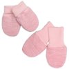 pletene kojenecke rukavicky vel 56 68 1 par ruzovy melirek