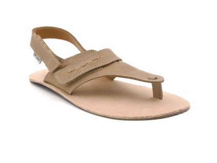 OK Bare dámské kožené barefoot sandálky Fin/I/X béžové
