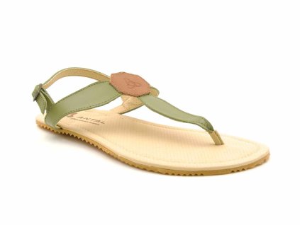 Antal dámské kožené barefoot sandálky Marisol Olive zelené