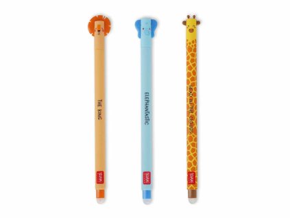 Legami set gumovacích per – Savana – modrá, černá, oranžová