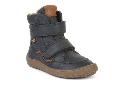 Froddo Barefoot dětské kožené zimní boty G3160232 Dark Blue