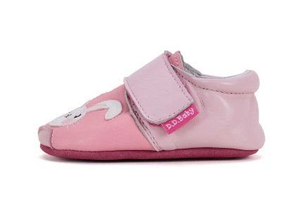 D.D.step Barefoot capáčky K1596-51858 růžový králíkK1596 51858 Daisy Pink 01