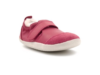 První zimní barefoot botičky Bobux Marvel Arctic Cerise – s kožíškem