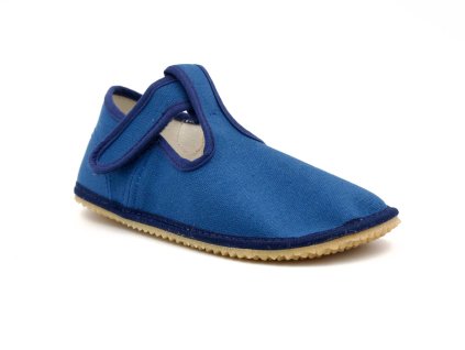 Beda Barefoot přezůvky BFN Playful užší pata/kotník – Just Blue