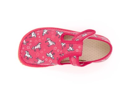 Beda Barefoot přezůvky BFN Playful užší pata/kotník – Unicorn