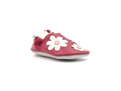 CAPIKI dětské kožené barefoot capáčky – Sedmikrásky malinové