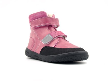 Jonap barefoot dětské zimní boty s vlnou - Falco Růžové