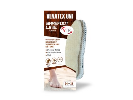 VTR barefoot vložky do bot vlněné – Vlnatex Uni Junior 24-35