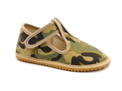 Beda Barefoot přezůvky Nový tvar úzký kotník/pata Army