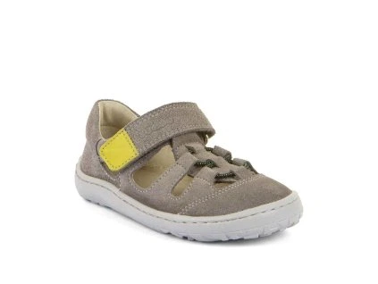Froddo Barefoot dětské sandálky BF Elastic Sandal Light Grey – Šedé