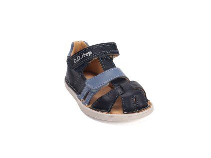 D.D.step dětské barefoot sandálky G076-61346 modré