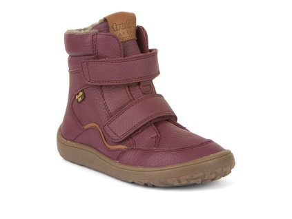 Froddo Barefoot dětské kožené zimní boty G3160232-6 Bordeaux
