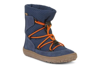 Froddo Barefoot dětské zimní boty Track s membránou G3160239-2 Denim